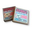 Custom Label on Gift Box Set with 4 Custom Printed Square Coasters